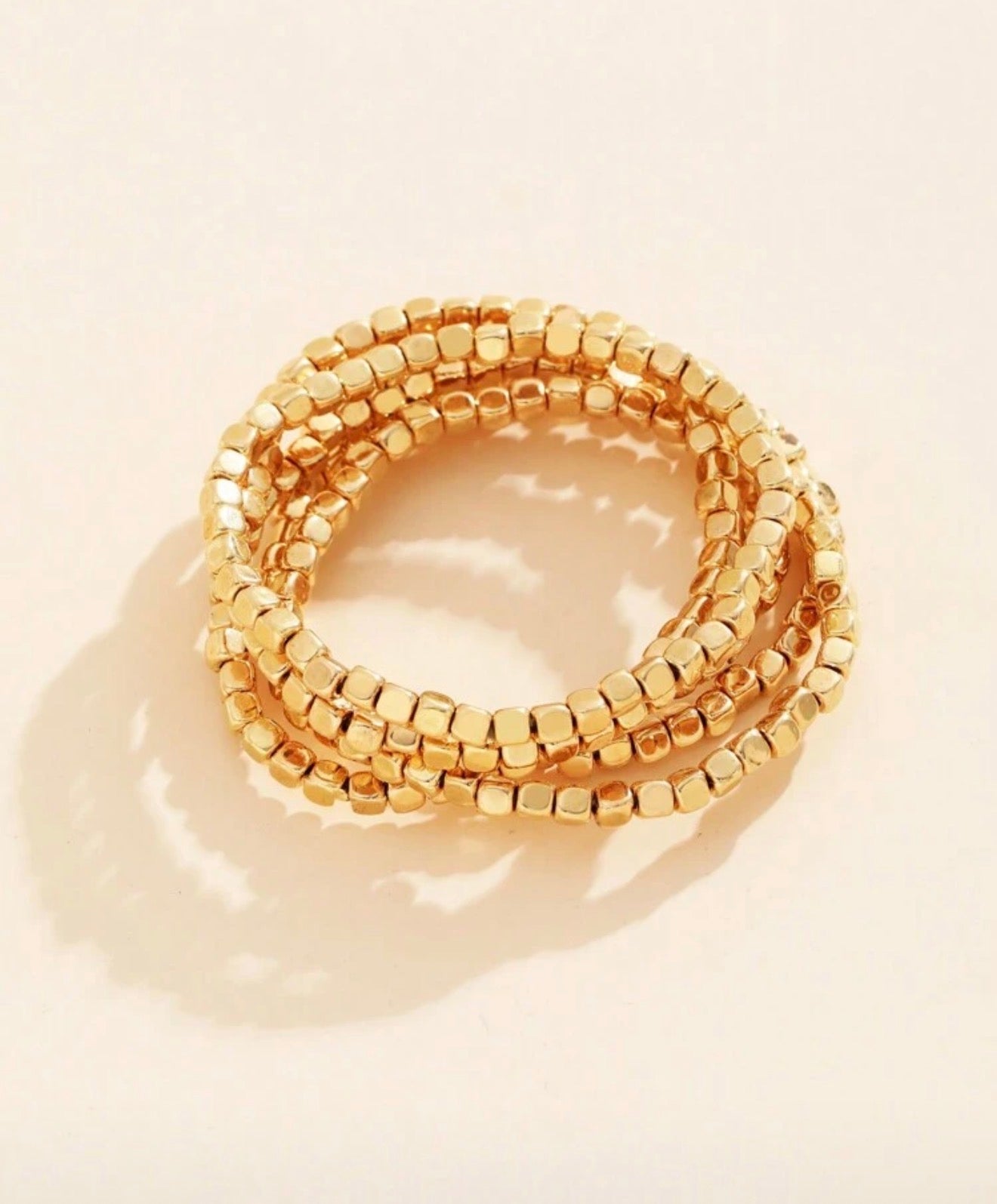 Beautiful Gold Glimmer Bead Bracelets