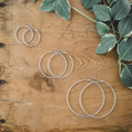 Beautiful 3 Pair Set of Silver Hoop Earrings