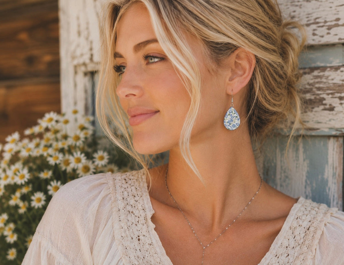 Beautiful Floral Drop Earrings