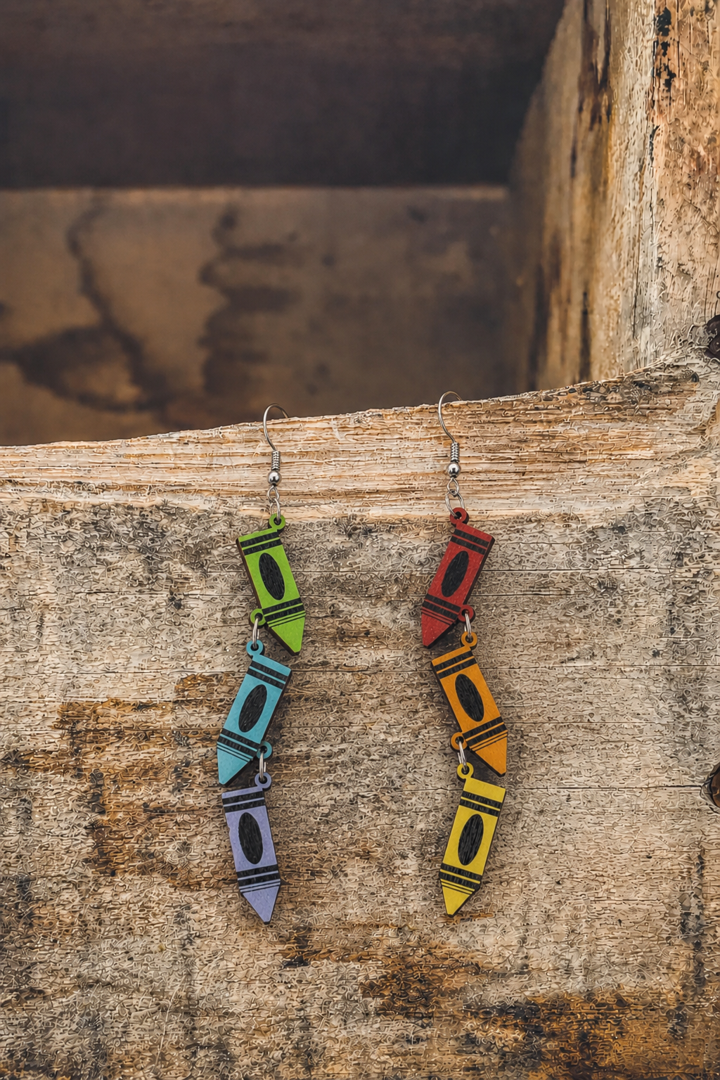 Adorable Crayon Earrings
