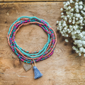 Beautiful Colorful Stacking Heart Bracelet Set