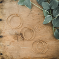 Beautiful 3 Pair Set of Gold Hoop Earrings