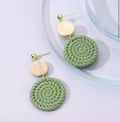 Beautiful Green Clay Earrings