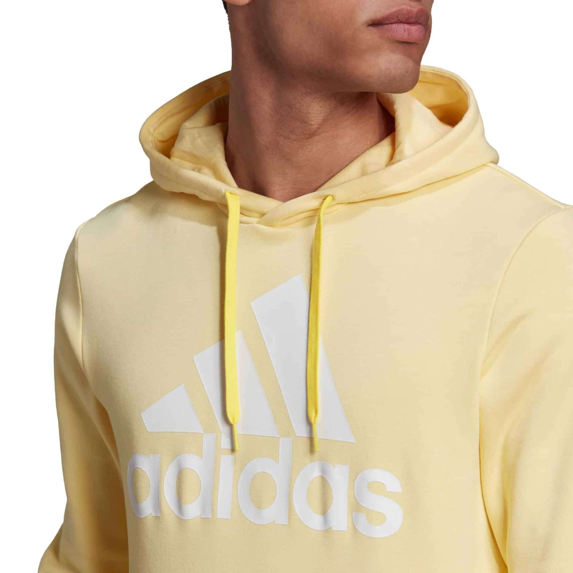 adidas Men’s Essentials Big Logo Fleece Hoodie - Yellow